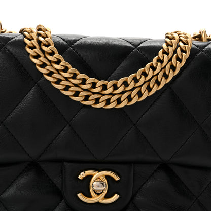 Chanel Shiny Lambskin Quilted Mini Sweetheart Flap Black 8 of 12