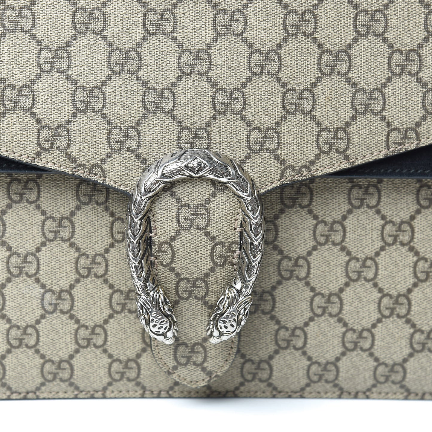 GG Supreme Monogram Medium Dionysus Shoulder Bag Black