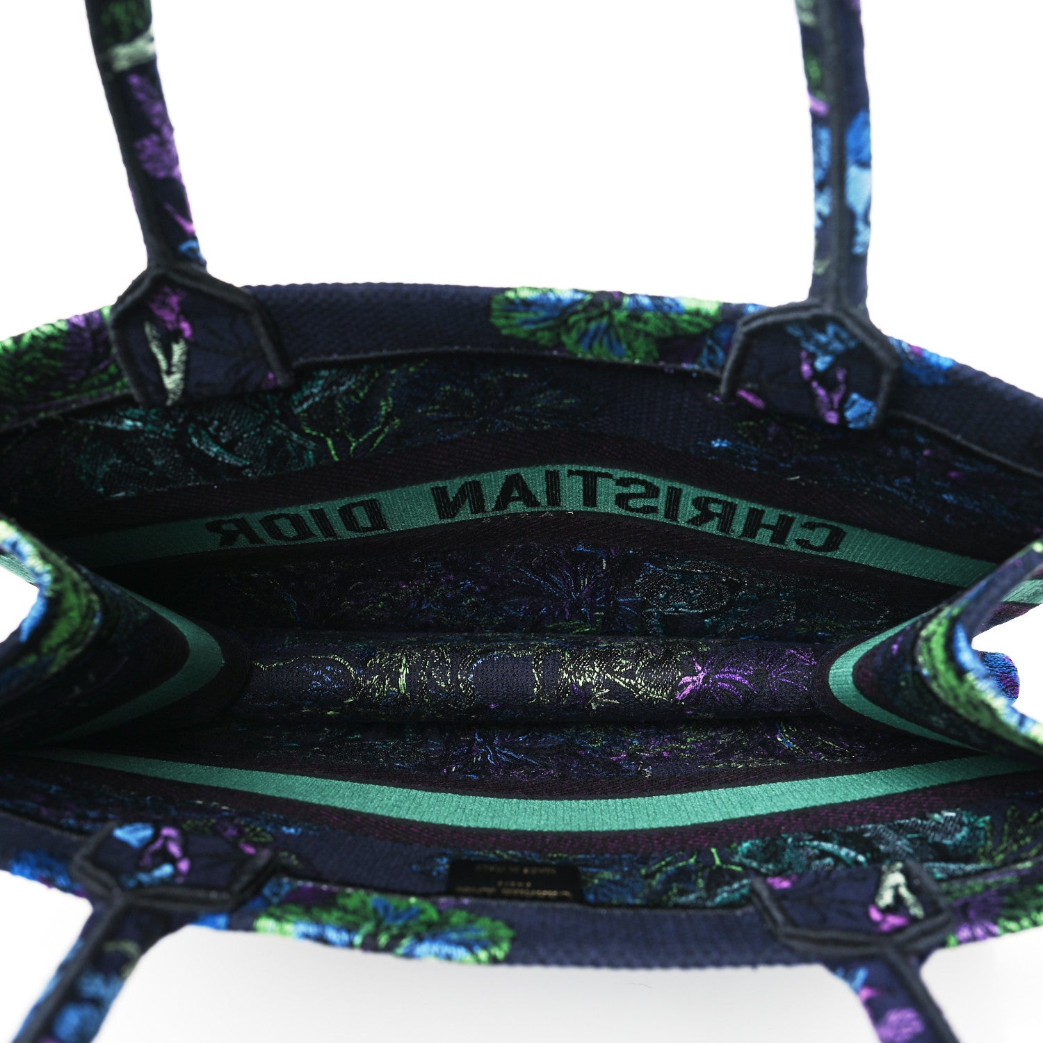 Christian Dior Canvas Embroidered Medium Toile de Jouy Voyage Book Tote Blue Multicolor 5 of 10