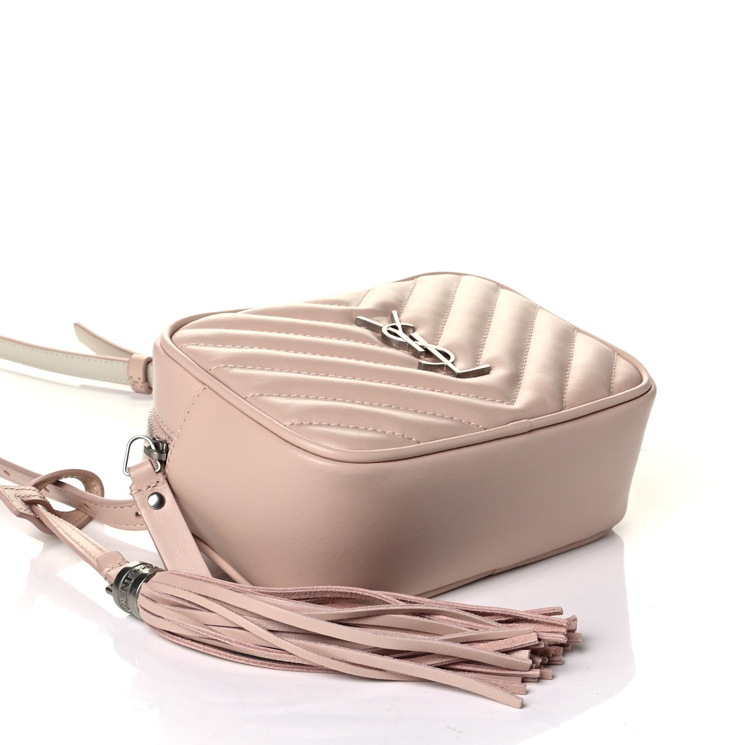 Saint Laurent Calfskin Matelasse Monogram Lou Belt Bag Marble Pink 3 of 7