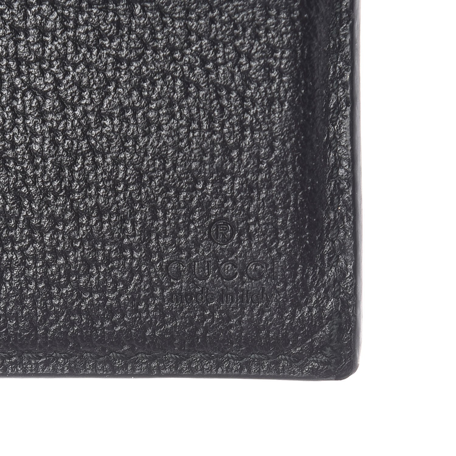 Gucci Calfskin Boar Effect GG Marmont Bi-Fold Wallet Black 6 of 6