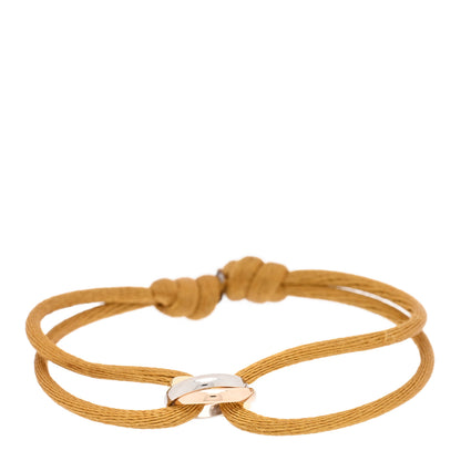 Cartier 18K Pink Yellow White Gold Trinity Adjustable Cord Bracelet Gold 1 of 4