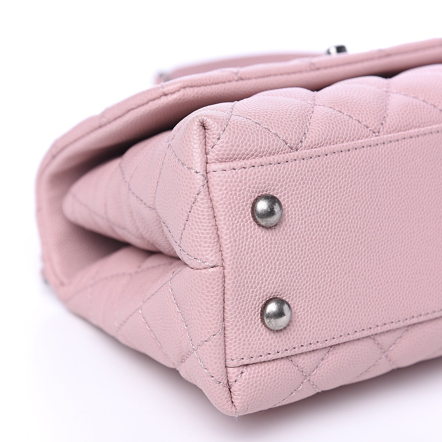 Chanel Caviar Quilted Mini Coco Handle Flap Pink 7 of 10