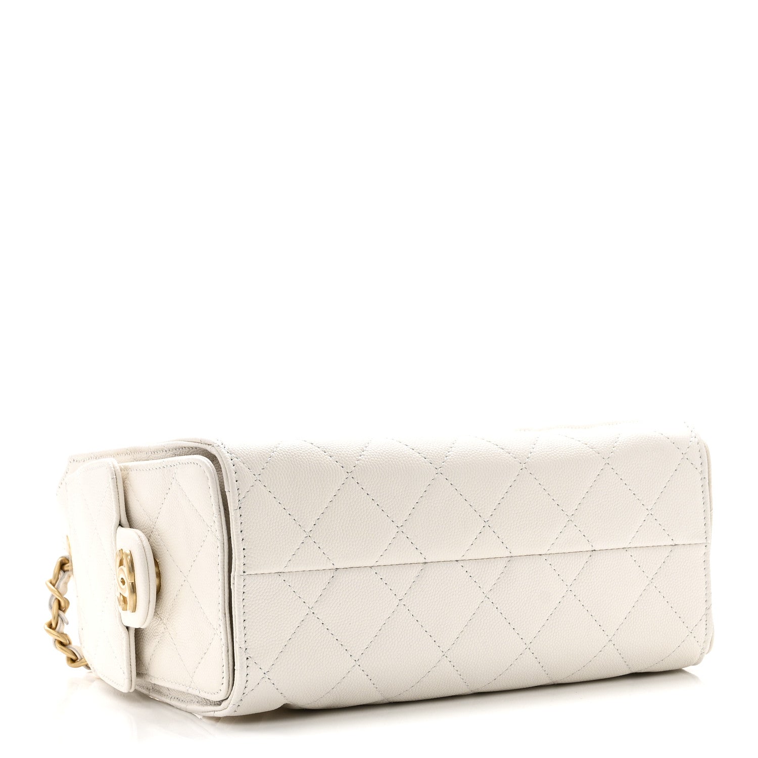 Chanel Caviar Quilted Mini Chanel 25 Handbag White 4 of 10
