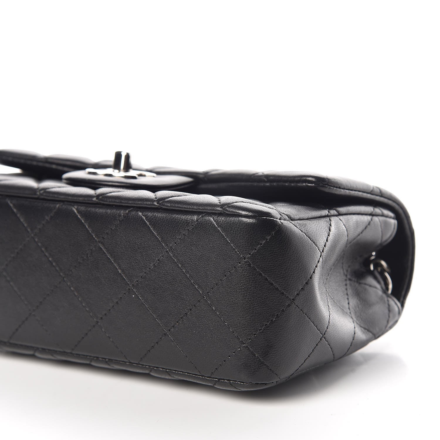 Chanel Lambskin Quilted Mini Rectangular Flap Black 9 of 10