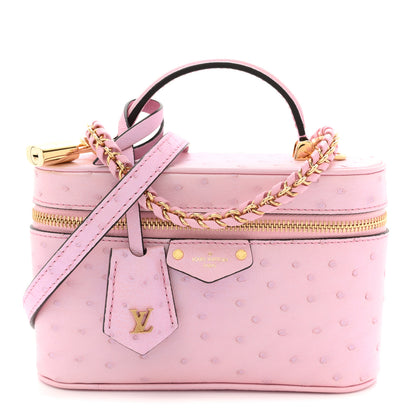 Louis Vuitton Ostrich Vanity Chain Pouch Pink 1 of 10