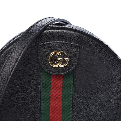 Gucci Grained Calfskin Web Mini Ophidia Round Shoulder Bag Black 11 of 11