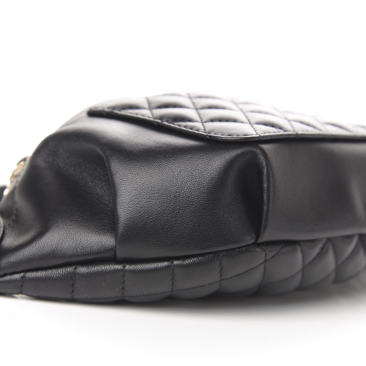 Chanel Lambskin Quilted Waist Bag Fanny Pack Black 8 of 11