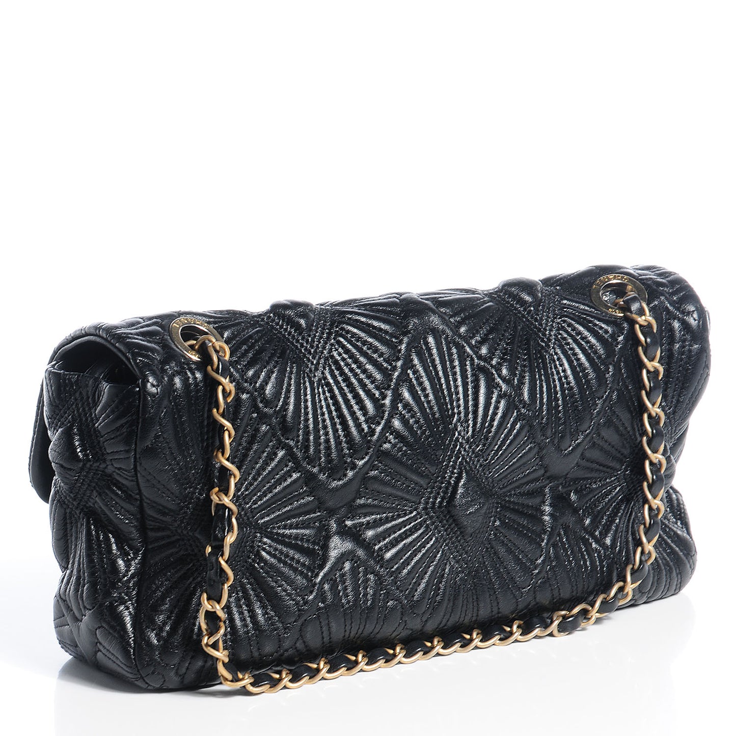 Lambskin Quilted Ca D'Oro Flap Black