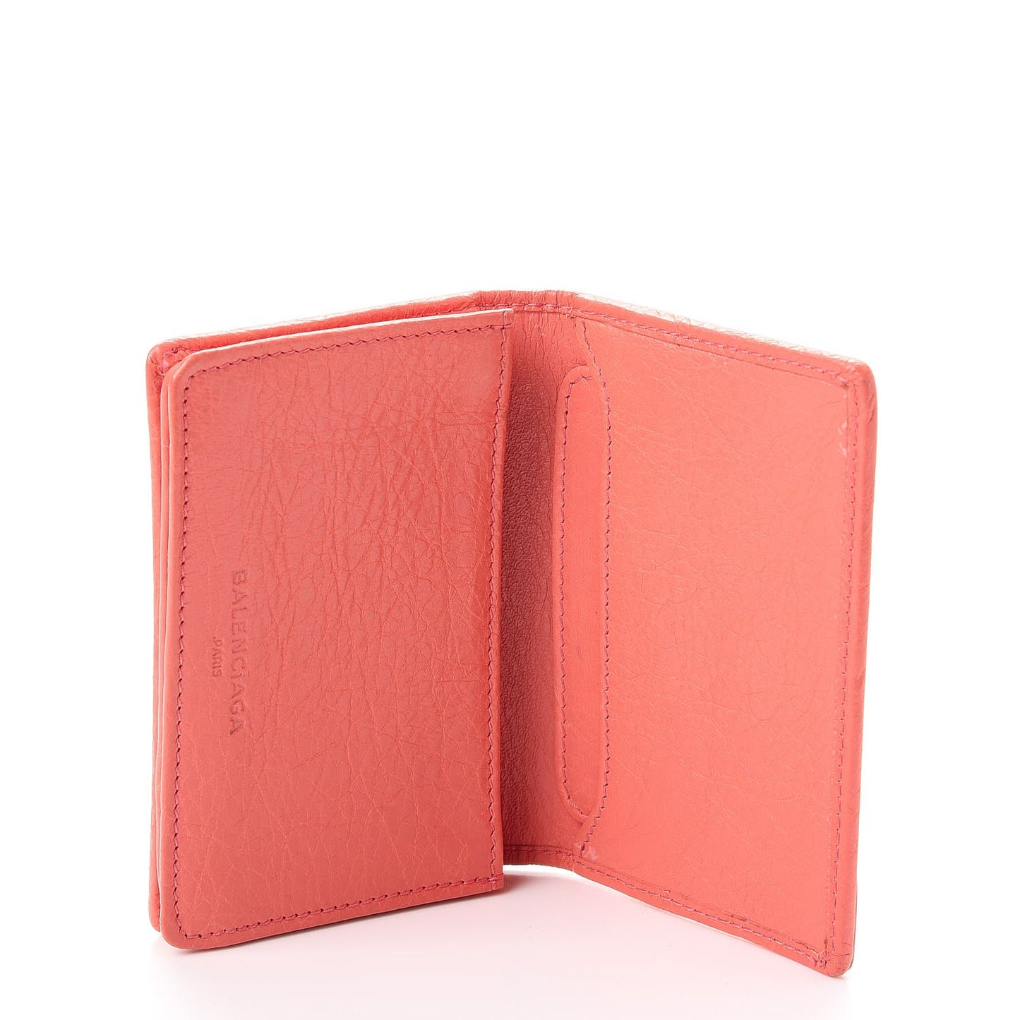 Agneau Classic Hardware Card Case Rose Azalee