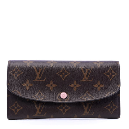 Louis Vuitton Monogram Emilie Wallet Rose Ballerine 1 of 5
