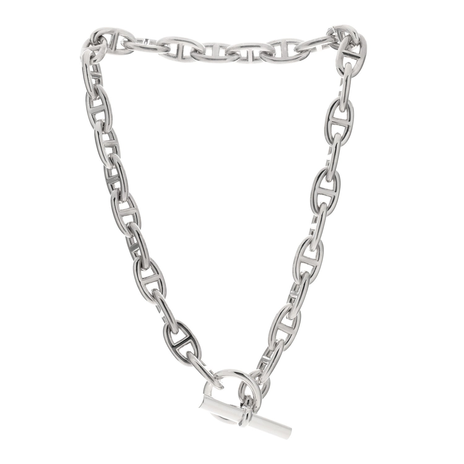 Hermes Sterling Silver GM Chaine D'Ancre Necklace 2 of 3