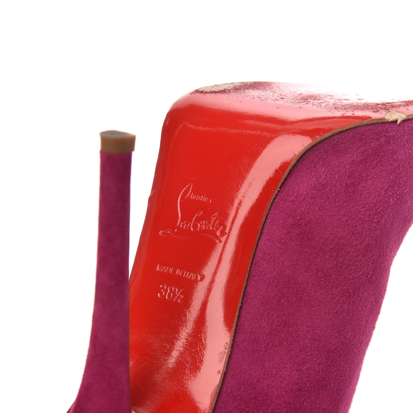 Veau Velours Chester Fille 120 Ankle Bootie 38.5 Fuchsia
