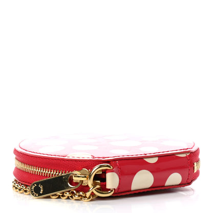Louis Vuitton Vernis Kusama Infinity Dots Chapeau Coin Purse Red 4 of 8