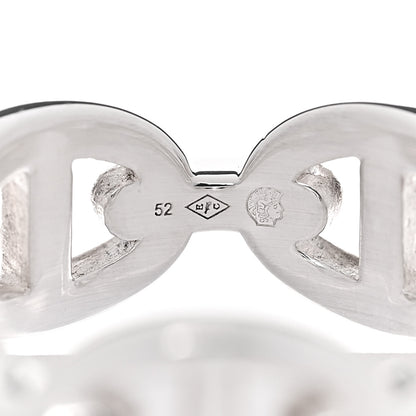 Hermes Sterling Silver PM Chaine d'Ancre Enchainee Band Ring 52 6 7 of 8