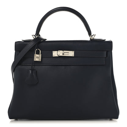 Hermes Swift Kelly Retourne 32 Bleu Indigo 1 of 16