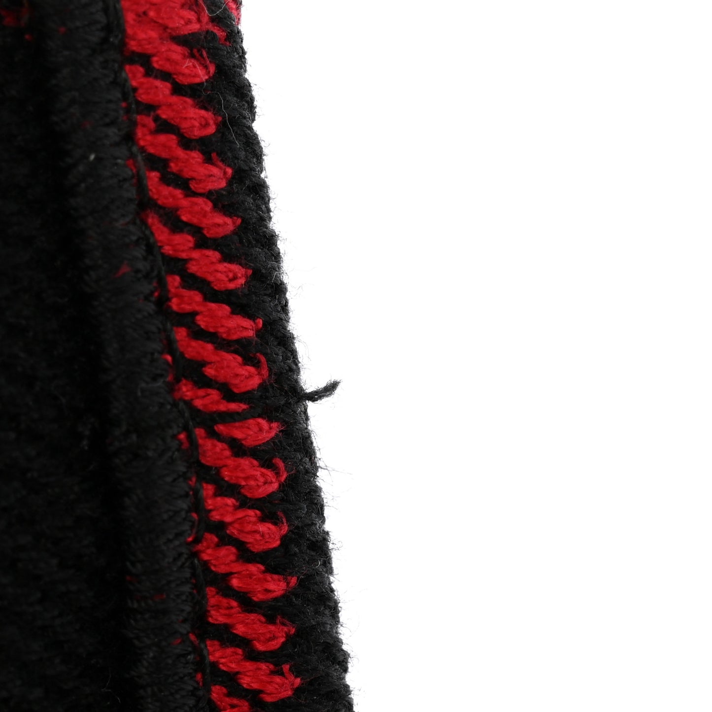 Canvas Embroidered Checkered Book Tote Black Red