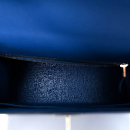 Hermes Epsom Kelly Sellier 28 Bleu France 5 of 10