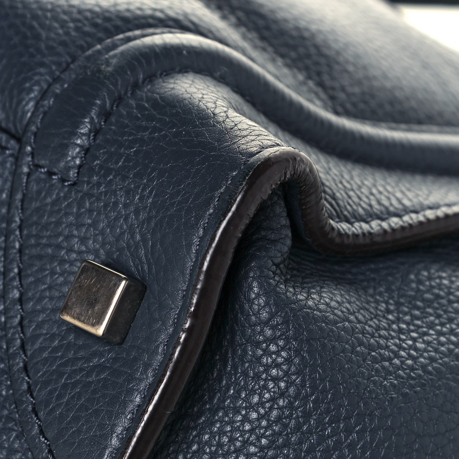 Celine Drummed Calfskin Mini Luggage Blue 7 of 14