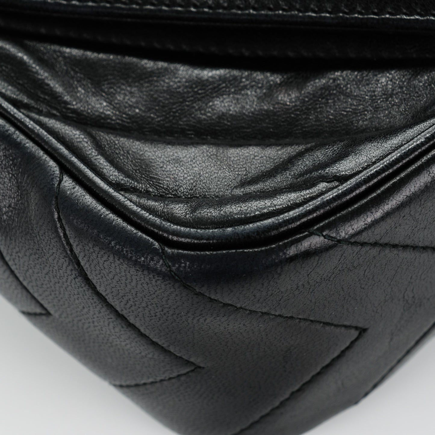 Lambskin Chevron Camera Bag Black