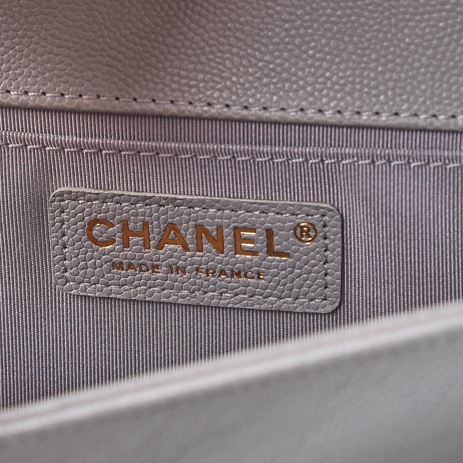 Chanel Caviar Quilted Medium Boy Flap Grey 6 of 10