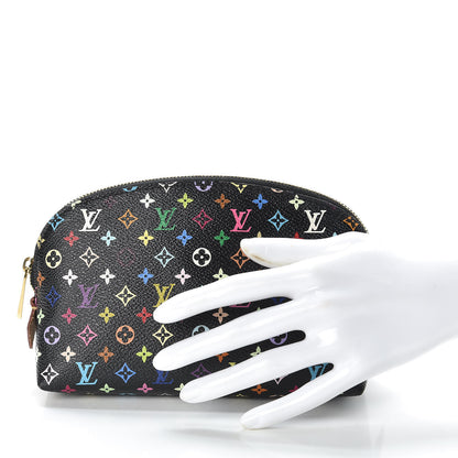 Louis Vuitton Monogram Multicolor Cosmetic Pouch Black Grenade 2 of 6