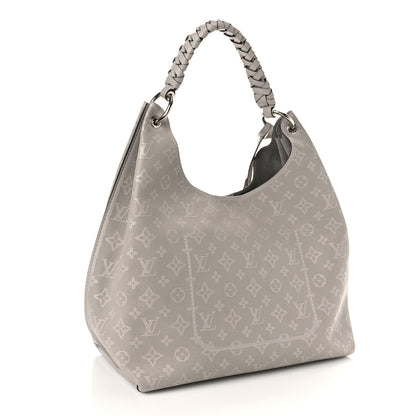 Louis Vuitton Reverse Mahina Carmel Hobo Gris Souris Gray 2 of 8