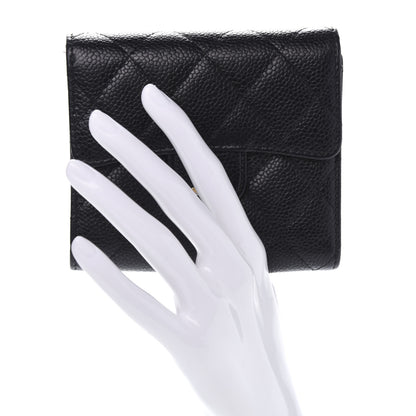 Chanel Caviar Quilted Compact Flap Wallet Black 2 of 11