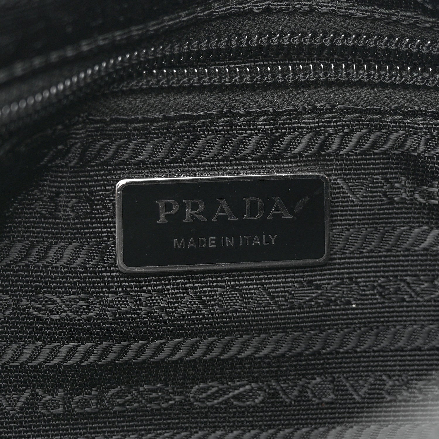 Prada Re-Nylon Vela Saffiano Pocket Double Zip Shoulder Bag Black 6 of 10