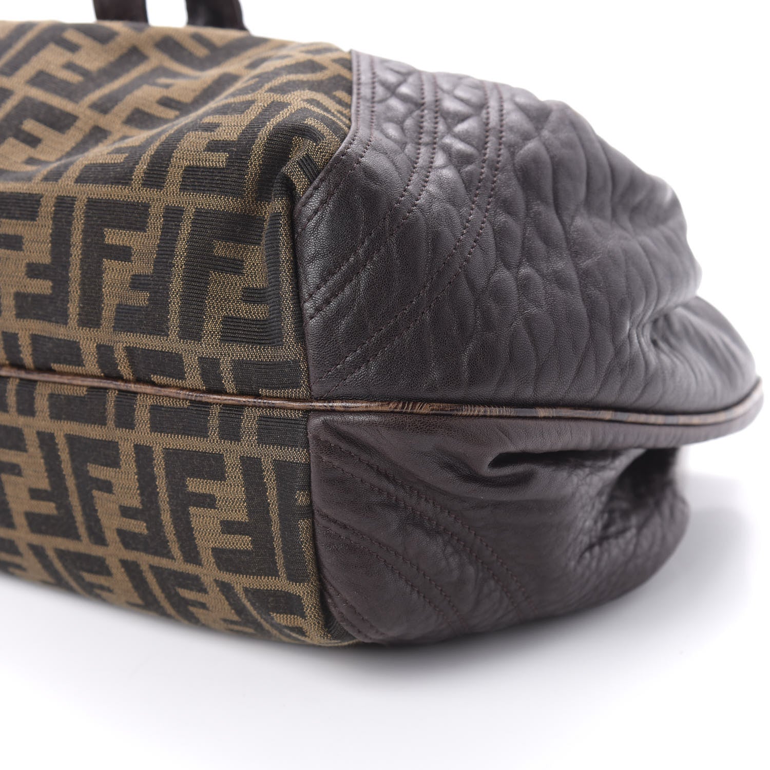 Fendi Zucca Nappa Nuvolata Vitello Tortuga Spy Tobacco Moro 7 of 9