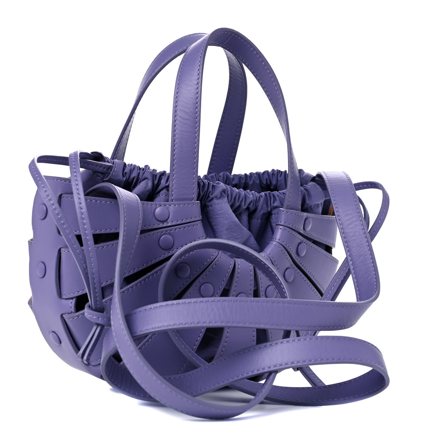 Bottega Veneta French Calfskin Shell Lavender 4 of 13