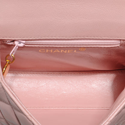 Chanel Lambskin Camellia Mini Flap Pink 5 of 8