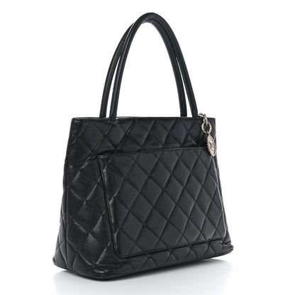 Chanel Caviar Quilted Medallion Tote Black 3 of 12