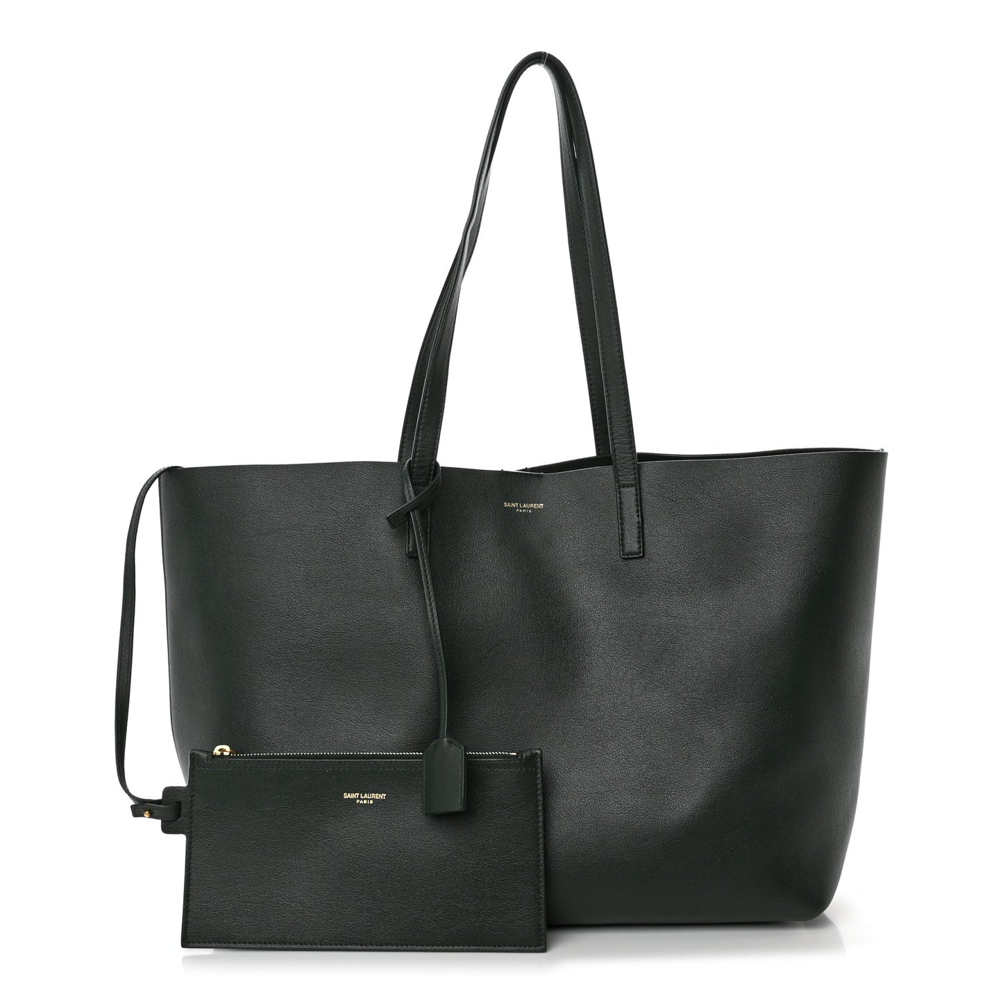 Calfskin Large Shopping Tote Dark Green