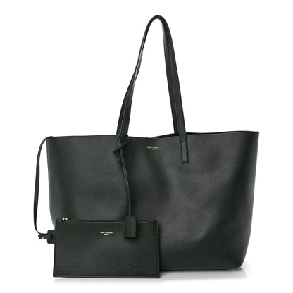 Saint Laurent Calfskin Large Shopping Tote Dark Green 1 of 11