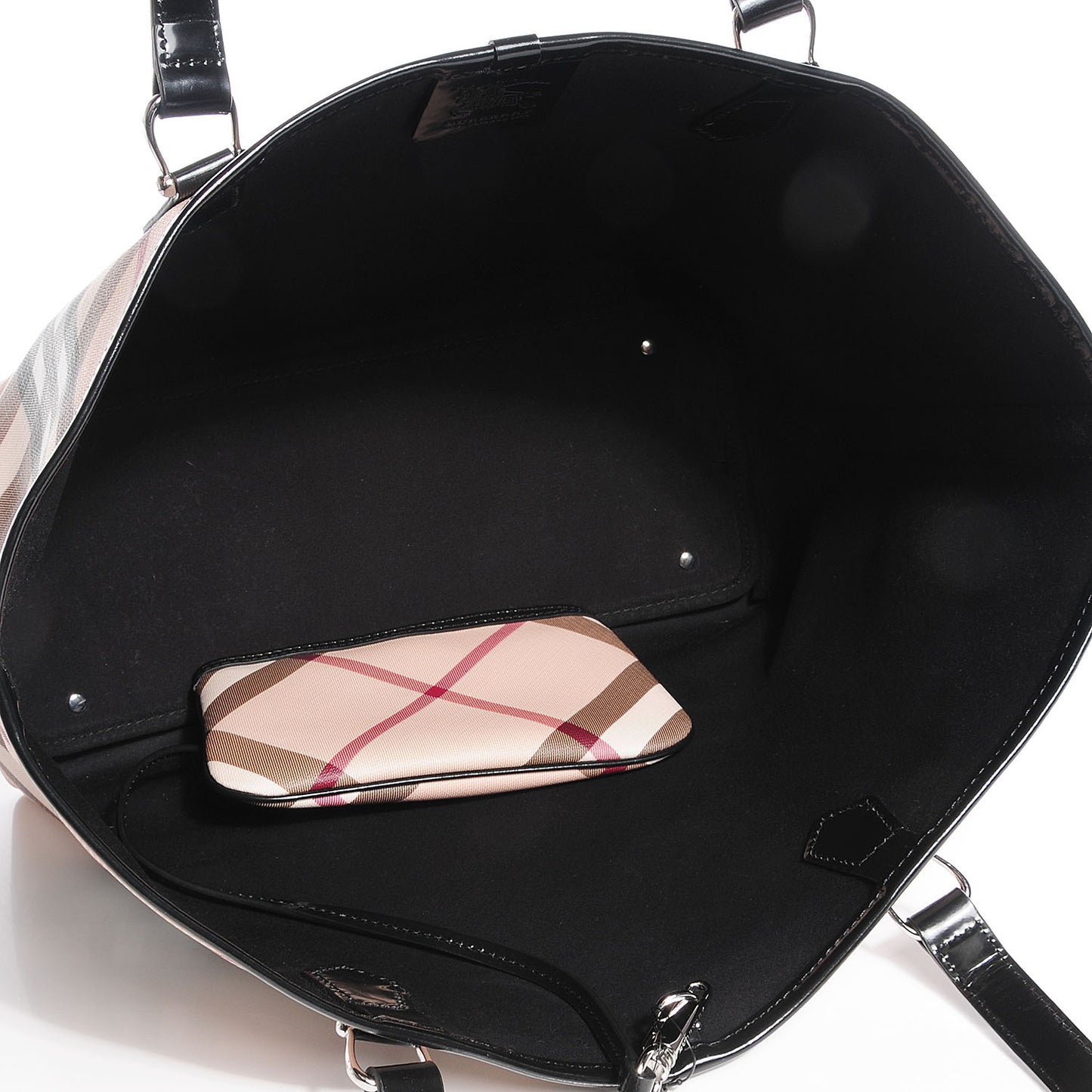 Nova Check Large Nickie Tote Black