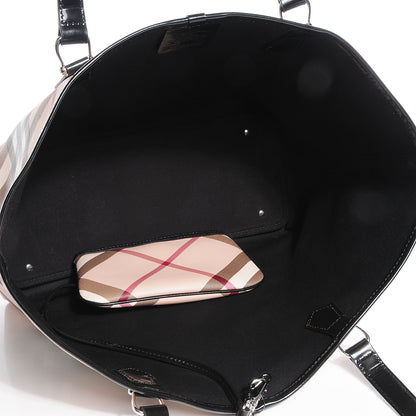 Burberry Nova Check Large Nickie Tote Black 5 of 8