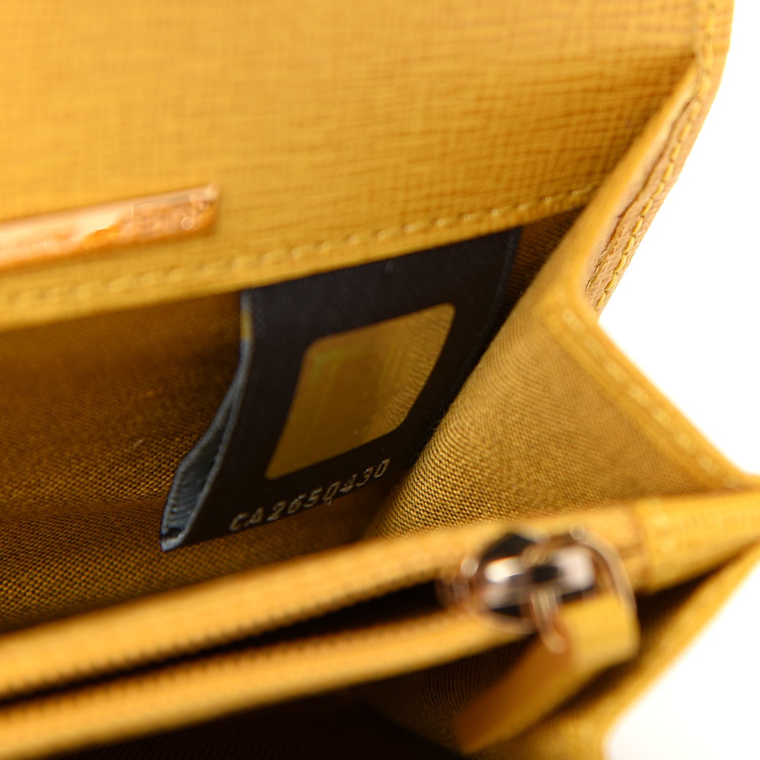 Fendi Zucca Spalmati Gusseted Card Holder Tobacco Yellow 7 of 7