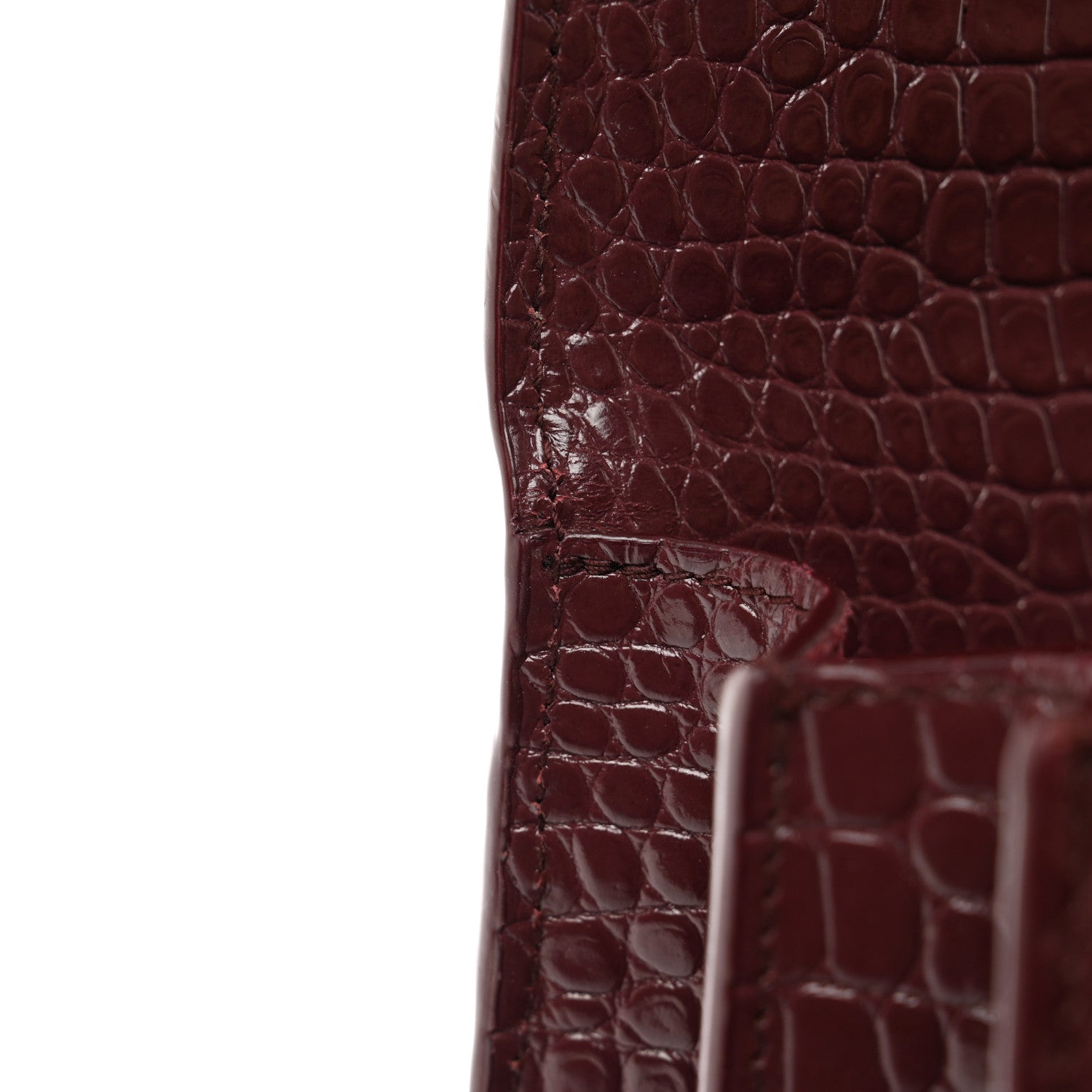 Saint Laurent Calfskin Crocodile Embossed Medium Monogram Sunset Rouge Legion 11 of 12