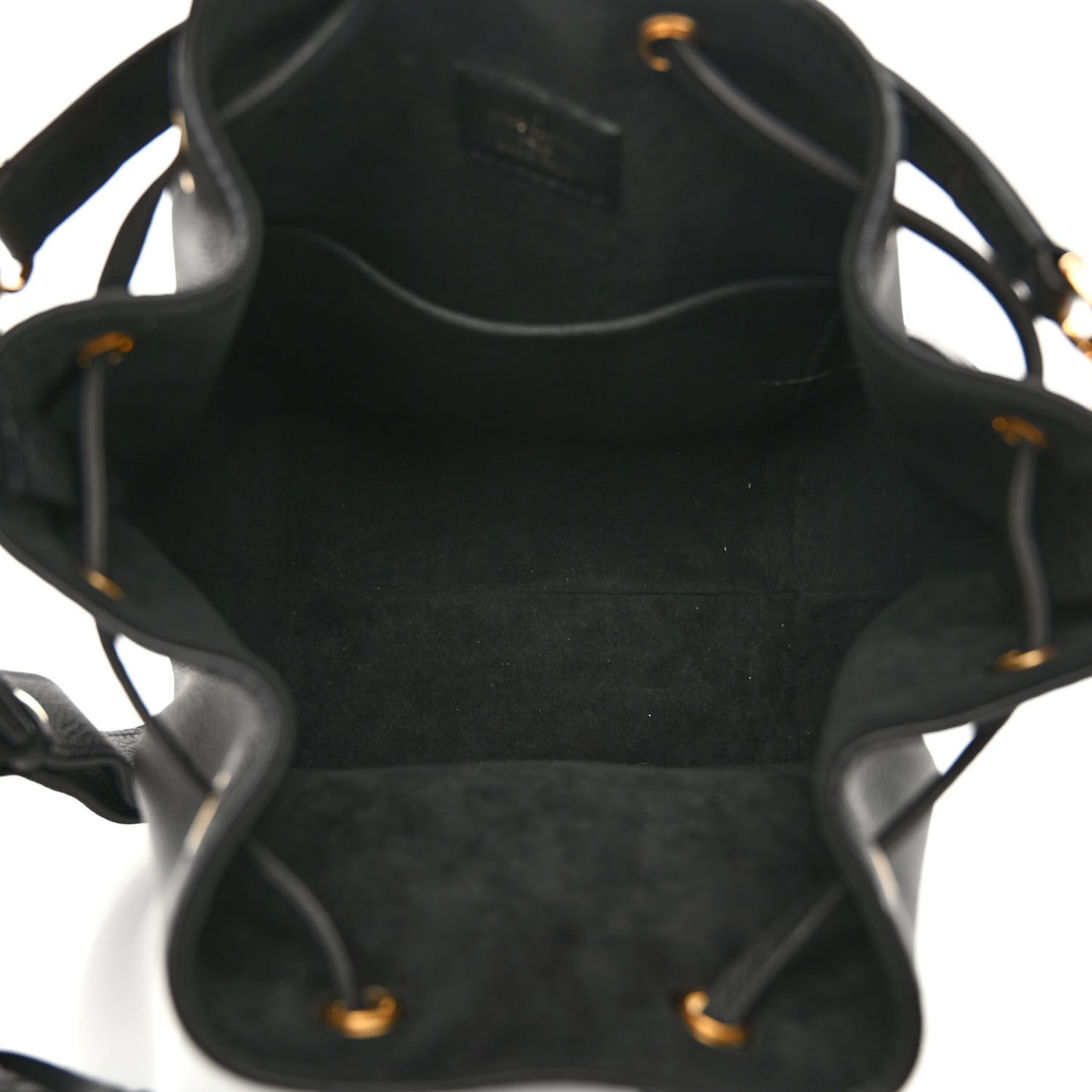 Calfskin Lockme Bucket MM Black
