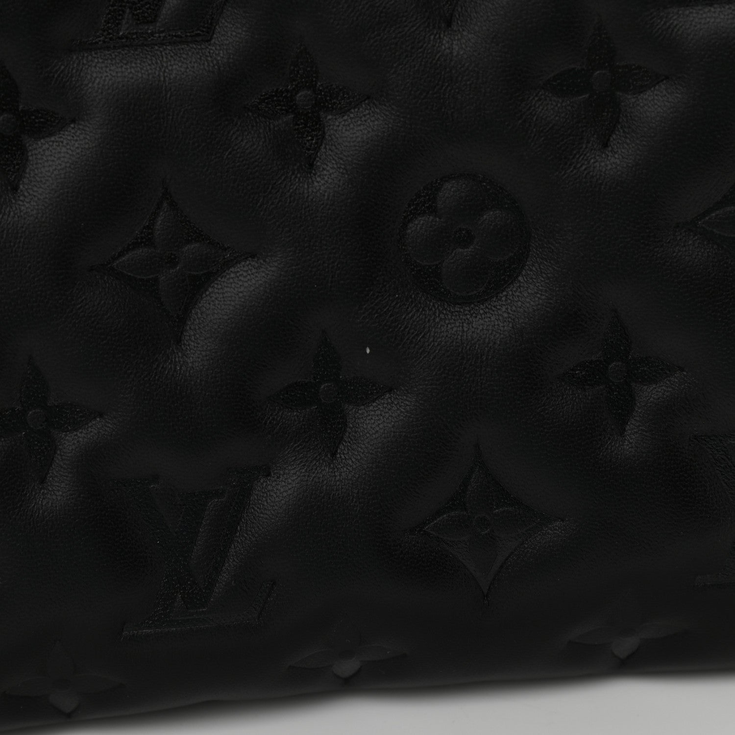 Louis Vuitton Lambskin Embossed Monogram Coussin PM Black 10 of 10