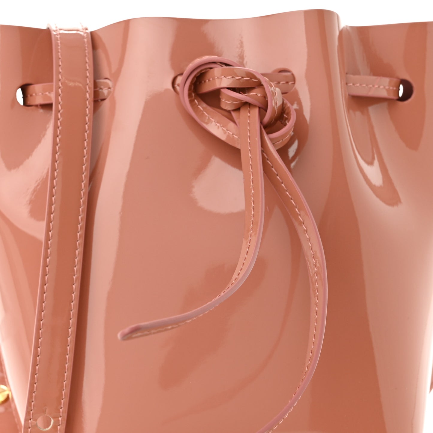 Patent Calfskin Mini Mini Bucket Blush