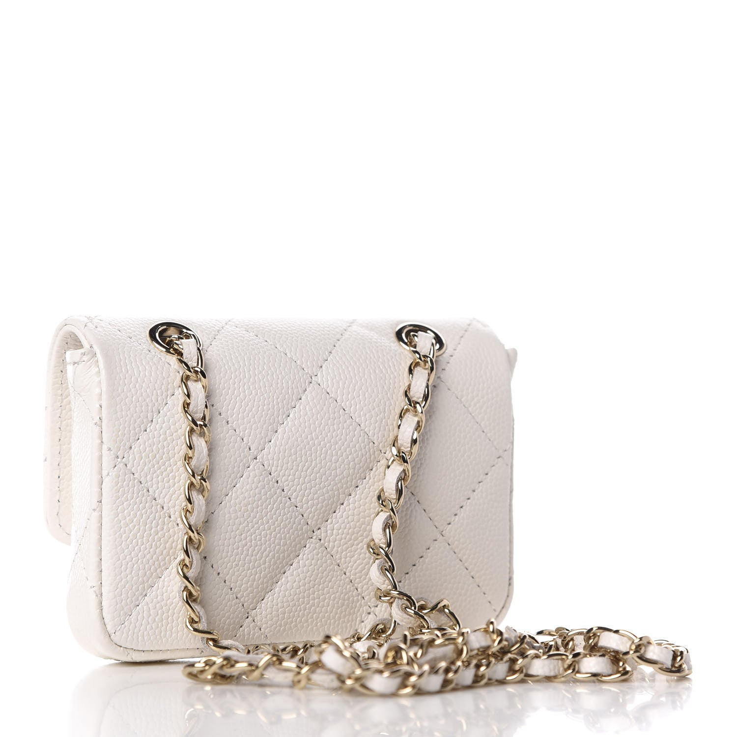 Chanel Caviar Quilted Belt Bag White 3 of 7