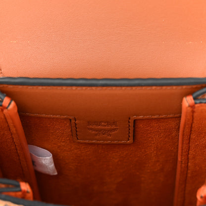 MCM Visetos Mini Patricia Crossbody Pouch Cognac 6 of 9