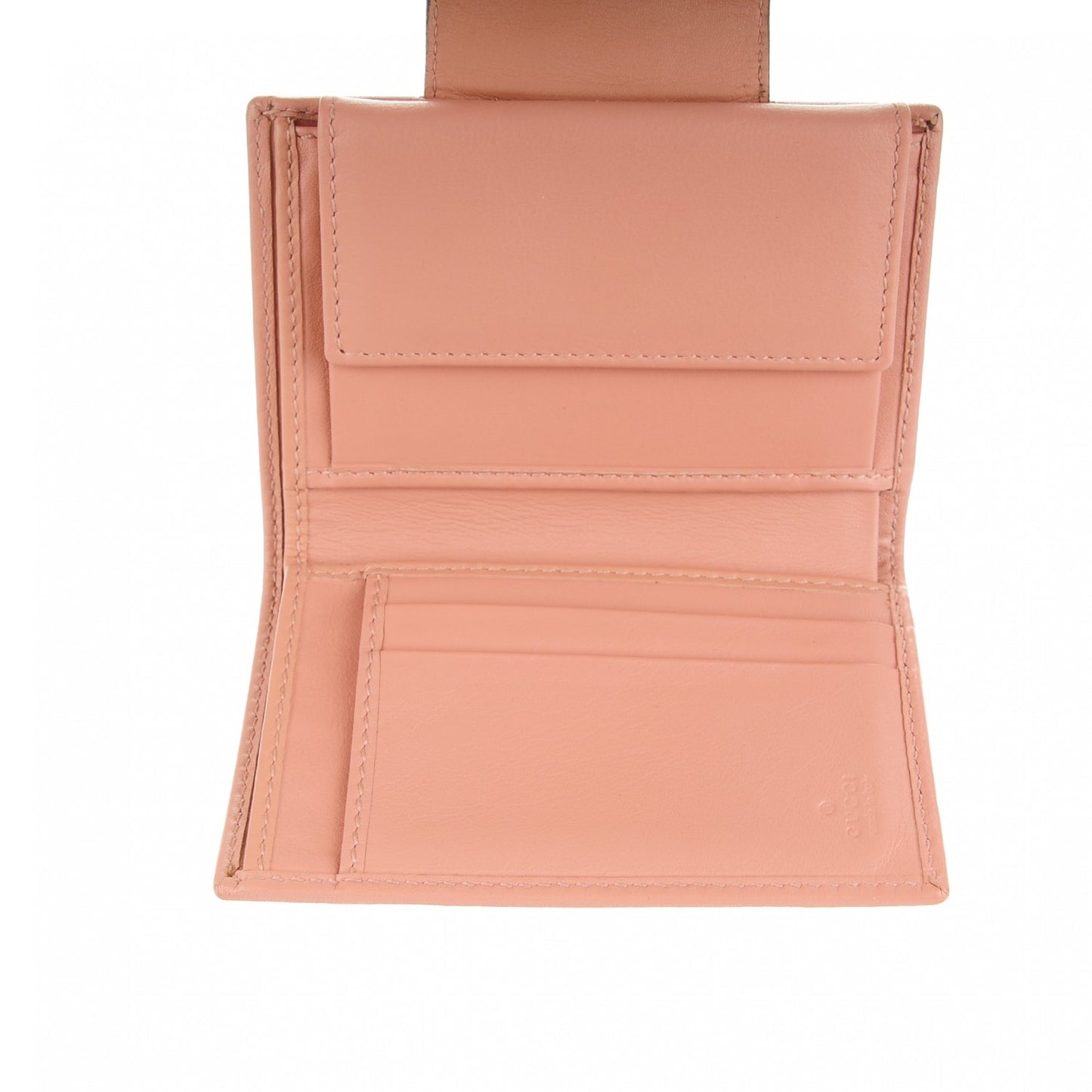 Monogram Python Metal Bar French Flap Wallet Pink