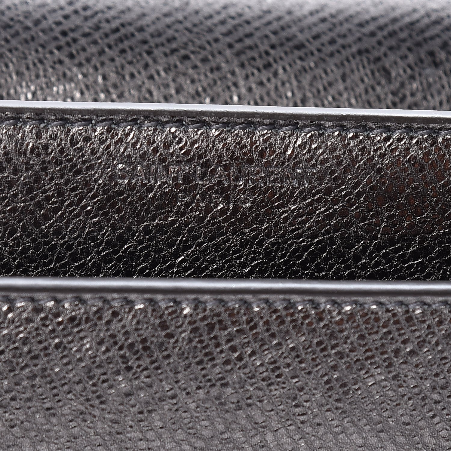 Saint Laurent Metallic Grained Calfskin Medium Monogram Sunset Dark Silver 10 of 12