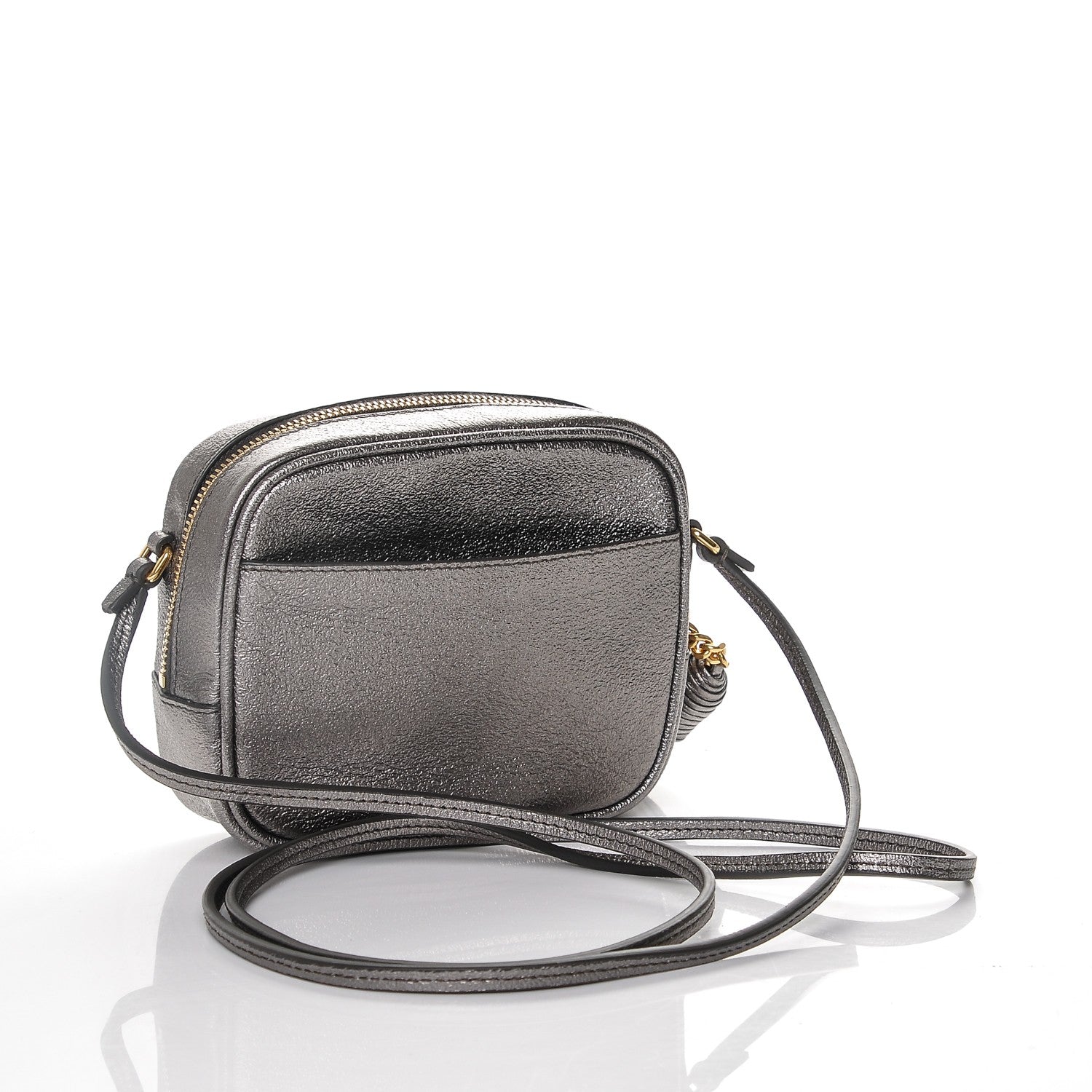 Saint Laurent Metallic Calfskin Monogram Blogger Bag Lapis Nero 3 of 6