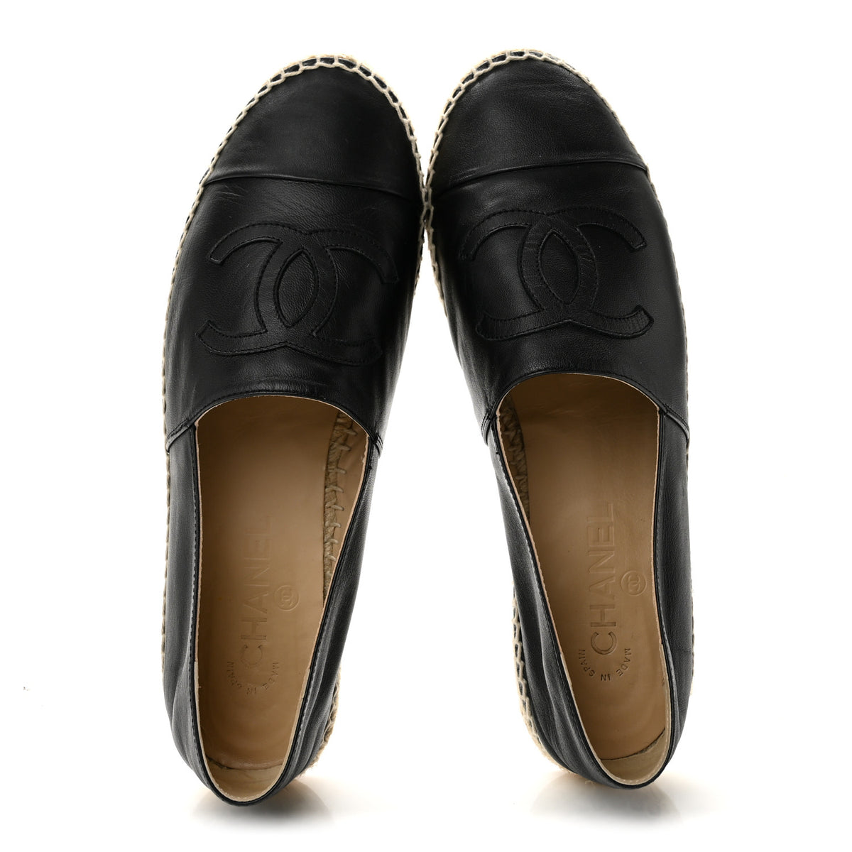 Lambskin CC Espadrilles 41 Black