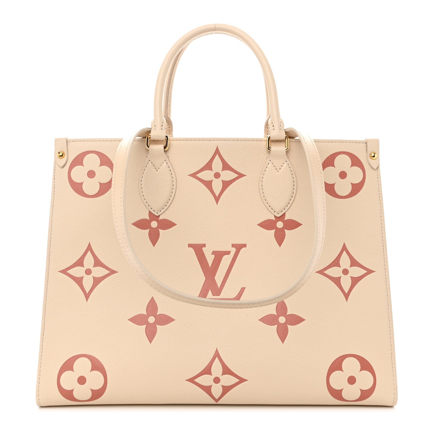 Louis Vuitton Empreinte Monogram Giant Onthego MM Creme Rose Trianon 1 of 9