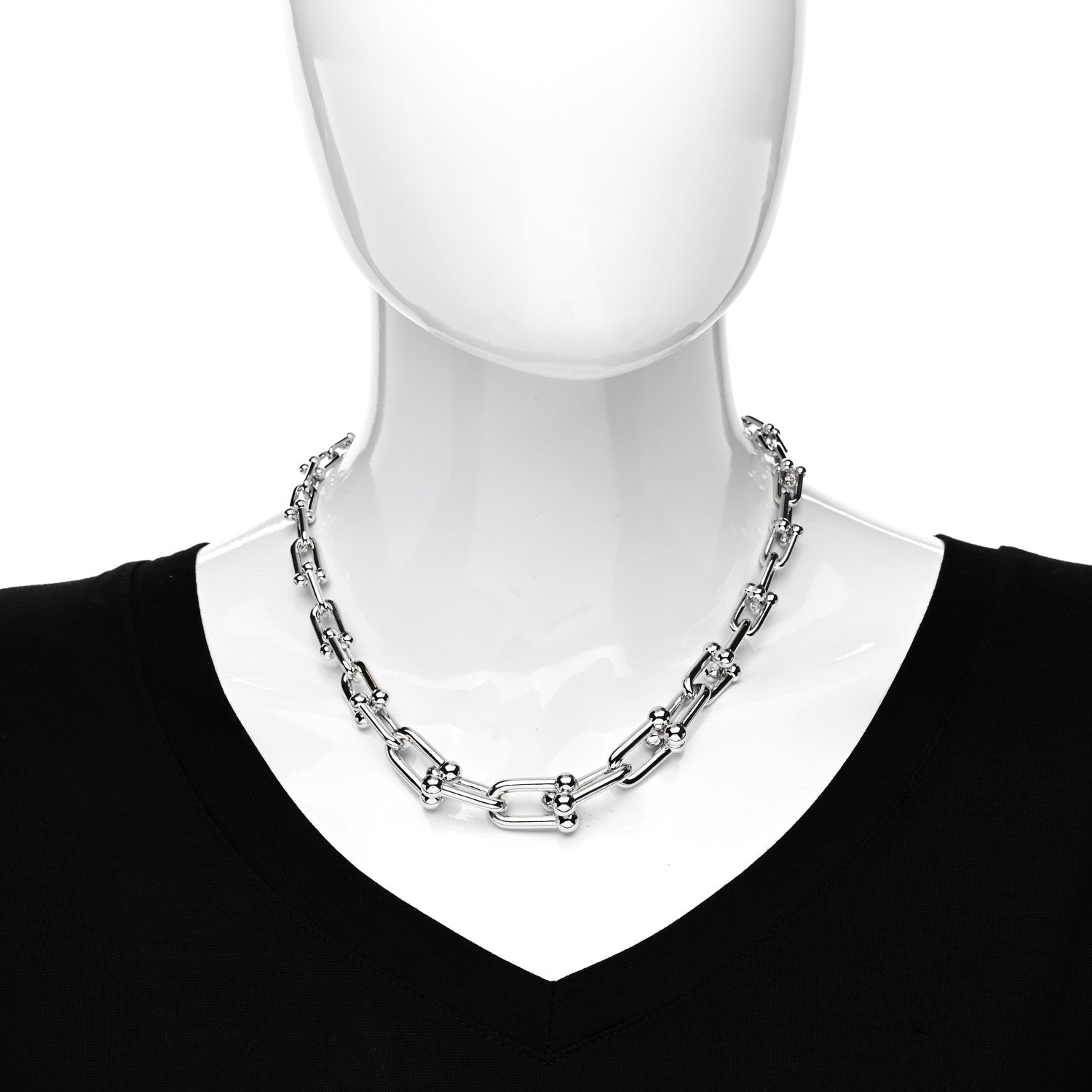 Tiffany Sterling Silver HardWear Graduated Link Necklace 2 of 4